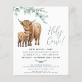 Budget Heilige Koe Boho Greenery Highland Baby sho (Voorkant)