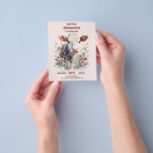 Budget Heilige Koe Ik ben een Koe Meisje 1e Verjaa Flyer (Hand)