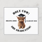 Budget Heilige Koe! Uitnodiging voor afstuderen (Voorkant)