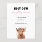 Budget Heilige Koe Western Cowgirl Vrijgezellenfee Flyer (Voorkant)