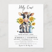 Budget Heilige Koe Zonnebloemen Boerderij Baby sho (Voorkant)