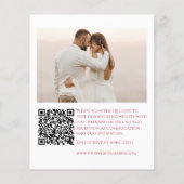 Budget helder rood Foto QR code bruiloft uitnodigi (Achterkant)