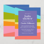 Budget Helderregenbooggeometrisch Baby shower (Voorkant / Achterkant)