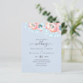 BUDGET Hellebore Turquoise Peach Floral Wedding (Staand voorkant)