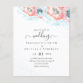 BUDGET Hellebore Turquoise Peach Floral Wedding (Voorkant)