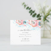 BUDGET Hellebore Turquoise Perzik Bloemen Bruiloft (Staand voorkant)