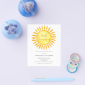 Budget Hello Sunshine Baby Shower Uitnodiging Flyer (Enkel)