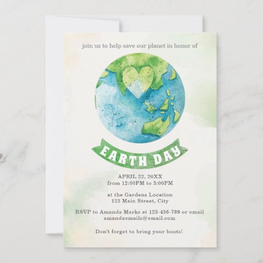 Budget Help Save Our Planet Earth Day Cleanup Kaart (Voorkant)