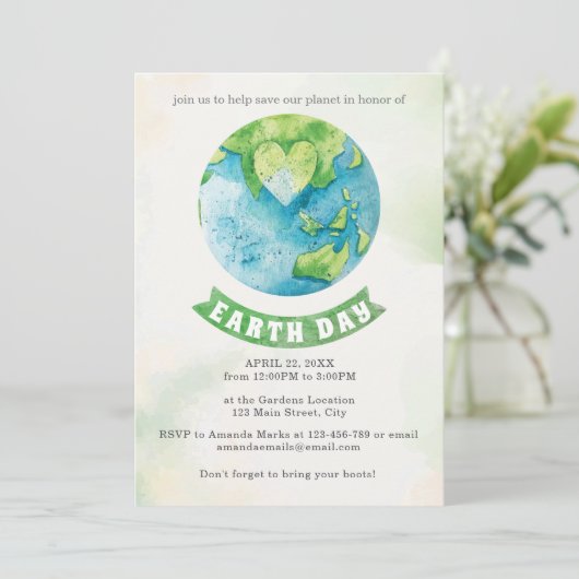 Budget Help Save Our Planet Earth Day Cleanup Kaart (Staand voorkant)