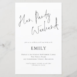 Budget Hen Party Script Itinerary Weekend nodigen