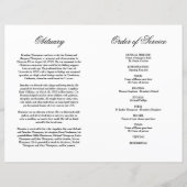 Budget Herdenkingsdienst Order of Service Foto Pro (Achterkant)