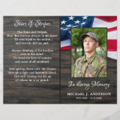 Budget-herdenkingsdienst Patriotisch rouwprogramma (Voorkant)