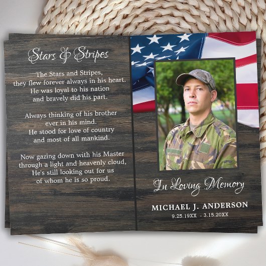 Budget-herdenkingsdienst Patriotisch rouwprogramma