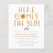 Budget Here Comes The Sun | Boho Baby Shower (Voorkant)
