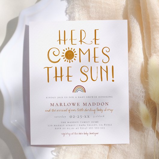 Budget Here Comes The Sun | Boho Baby Shower