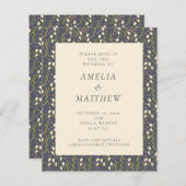 Budget Heren trouwkaart met tuinpatroon (Voorkant / Achterkant)