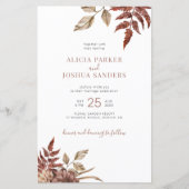 Budget herfst alles in één QR huwelijksuitnodiging (Voorkant)