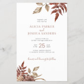 Budget herfst alles in één QR huwelijksuitnodiging Flyer (Voorkant)