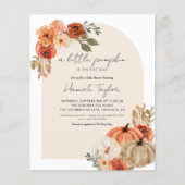 Budget Herfst Baby shower Little Pumpkin Invitatio (Voorkant)