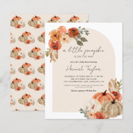 Budget Herfst Baby shower Little Pumpkin Invitatio