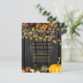Budget herfst baby shower uitnodiging (Staand voorkant)
