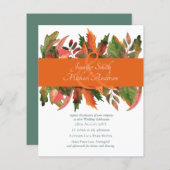 BUDGET Herfst Bladeren Trouw Uitnodigingen (Voorkant / Achterkant)