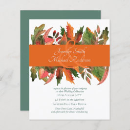 BUDGET Herfst Bladeren Trouw Uitnodigingen