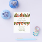 BUDGET Herfst Bladeren Trouw Uitnodigingen Flyer (Enkel)