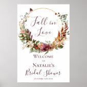 Budget Herfst Bloemen Vrijgezellenfeest Welkomstbo Poster (Voorkant)