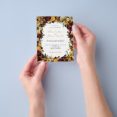 Budget herfst bloemige trouw uitnodiging flyer (Hand)