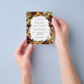 Budget herfst bloemige trouw uitnodiging flyer (Hand)