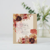 BUDGET HERFST Bloemrijke Trouw Uitnodigingen - Dus (Staand voorkant)