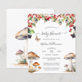Budget Herfst Bos Paddenstoel Baby Shower (Voorkant / Achterkant)