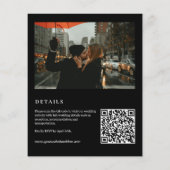 Budget Herfst Bosfoto QR code bruiloft uitnodiging (Achterkant)