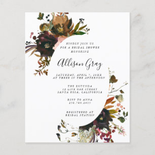 BUDGET Herfst Bridal Shower Invitation Flyer