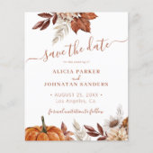 Budget herfst bruiloft foto QR save the date (Voorkant)