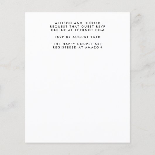 BUDGET Herfst Couples Shower Invitation Flyer (Achterkant)