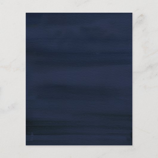 Budget Herfst Crème Blauwe Aquarel Bloemen Bruilof (Achterkant)