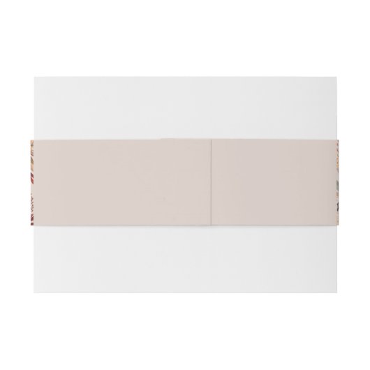 Budget Herfst Floral QR Code RSVP Trouwgegevens Uitnodigingen Wikkel (Achterkant Voorbeeld)