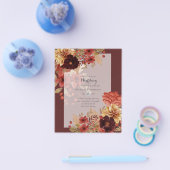 BUDGET HERFST Floral Wedding Invitation - Dusky Flyer (Enkel)