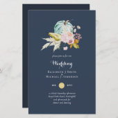 BUDGET Herfst Floral Wedding Invite A9 (Voorkant / Achterkant)