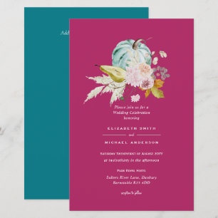 BUDGET Herfst Floral Wedding Invite A9