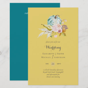 BUDGET Herfst Floral Wedding Invite A9
