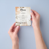 Budget Herfst Floral Wedding Menu (Hand)