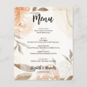 Budget Herfst Floral Wedding Menu (Voorkant)