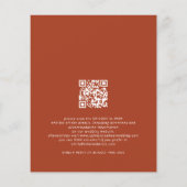 Budget Herfst Florals Terracotta Boho Bruiloft (Achterkant)