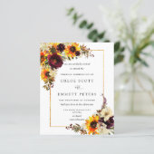 Budget Herfst Flowers Sunflower Weddenschap (Staand voorkant)