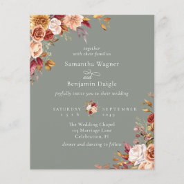 Budget Herfst Herfst Bloemen Salie Groen Bruiloft