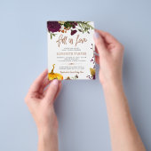 Budget herfst in liefde najaar baby shower uitnodi flyer (Hand)