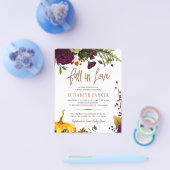 Budget herfst in liefde najaar baby shower uitnodi flyer (Enkel)